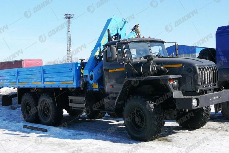 Бортовой Урал 4320 (капотный) с КМУ  ИМ-95