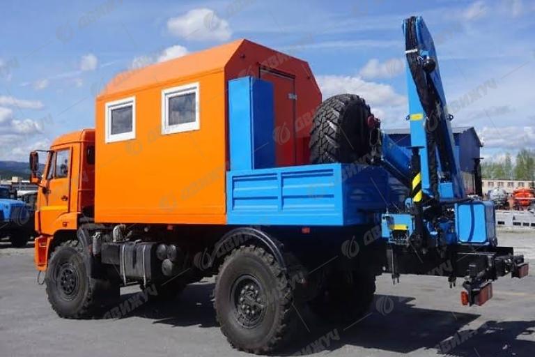 АРОК (Агрегат ремонта и обслуживания качалок) на шасси КАМАЗ 43502 с КМУ ИМ-50