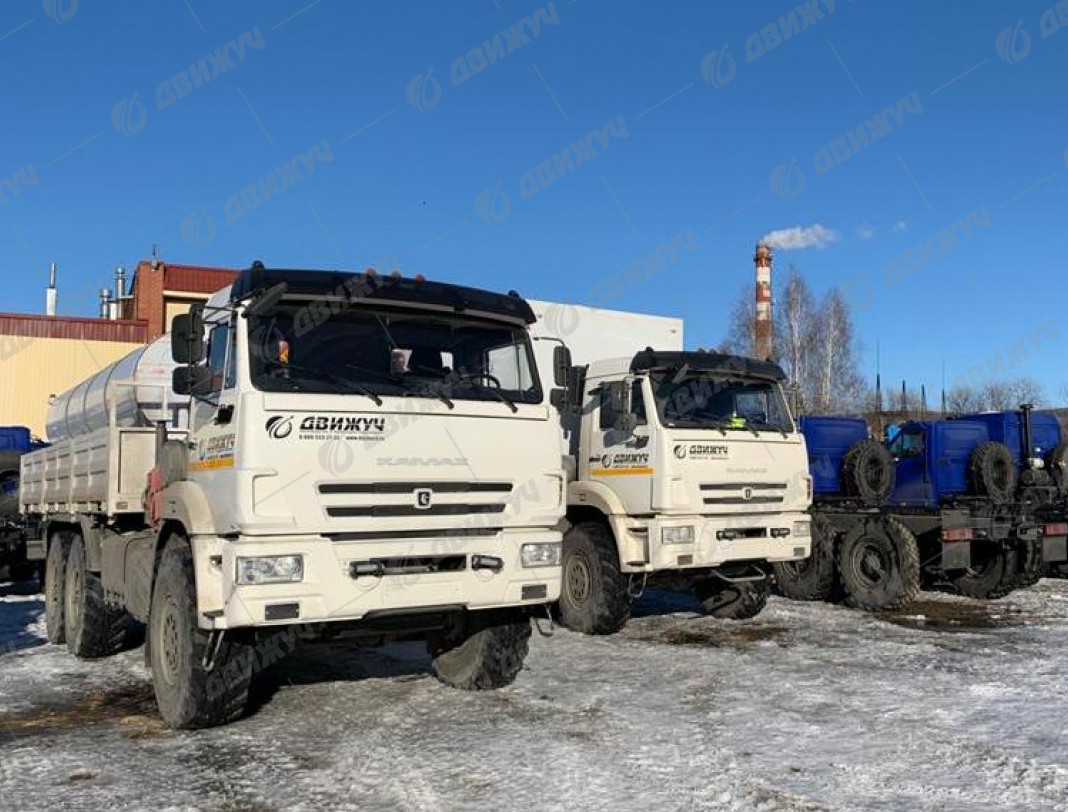 Бортовой КАМАЗ 43118-50 с КМУ PALFINGER РК 6500А + автоцистерна АЦПТ с насосом