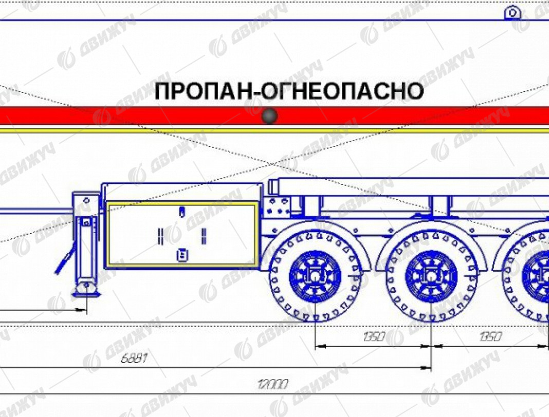 Полуприцеп ППЦТ-44 на осях M.Ceylan 