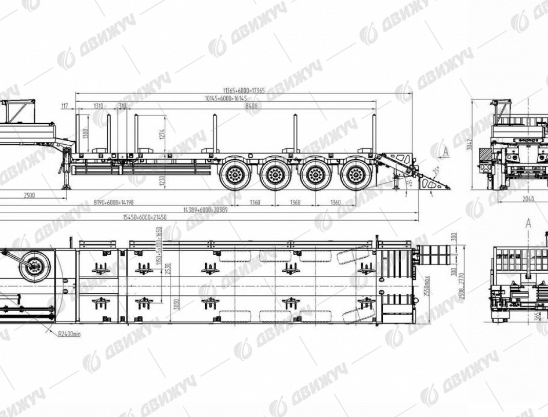 Полуприцеп-тяжеловоз ТСП 94184-0000060