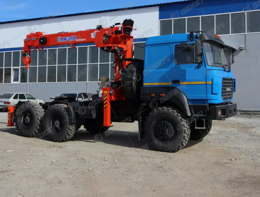 Седельный тягач Урал 44202-3511-82 с КМУ Kanglim 1256G-2