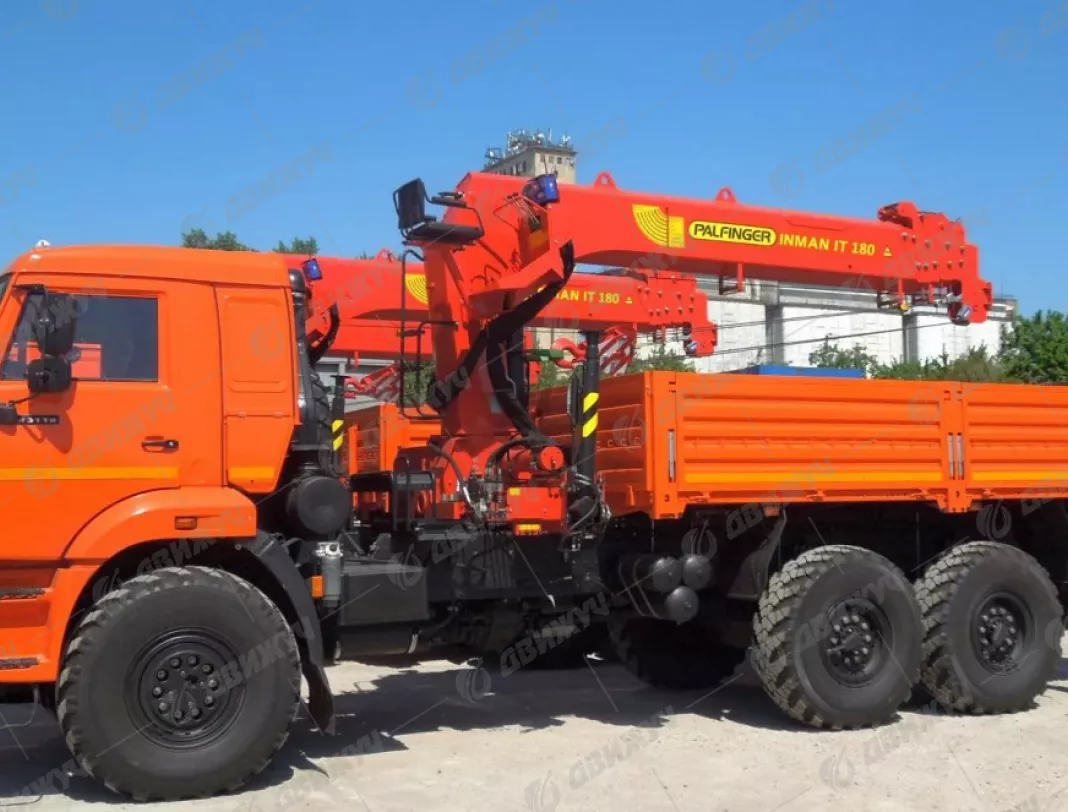 Бортовой КАМАЗ 43118-50 с КМУ ИТ-180 (Тросовый)