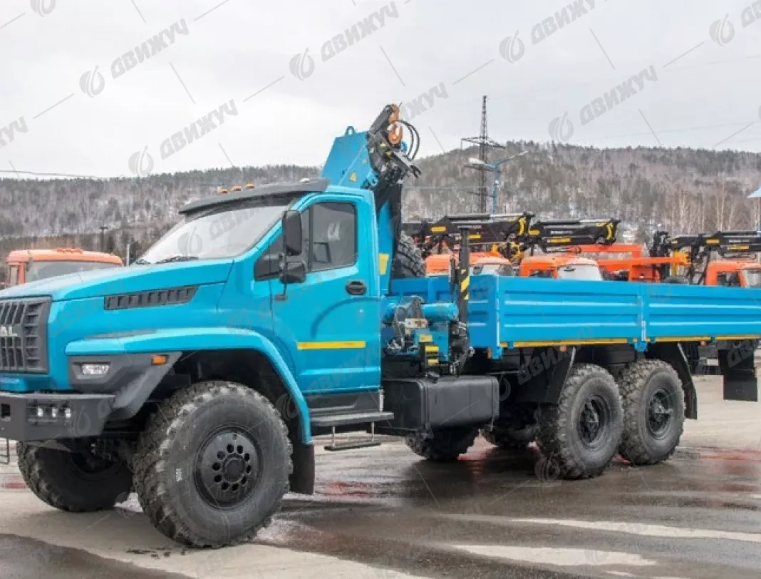 Бортовой Урал 4320 NEXT (капотный) с КМУ ИМ-55
