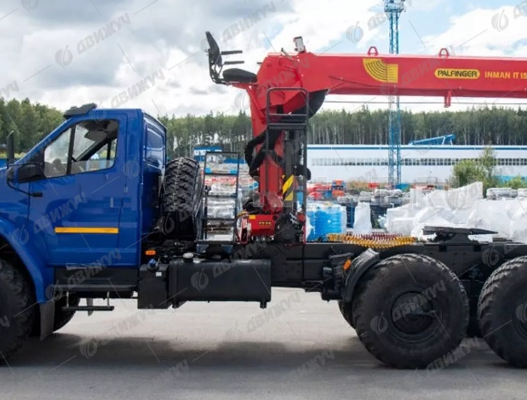 Седельный тягач Урал Next 4320-72 с КМУ ИТ-150 (тросовый)