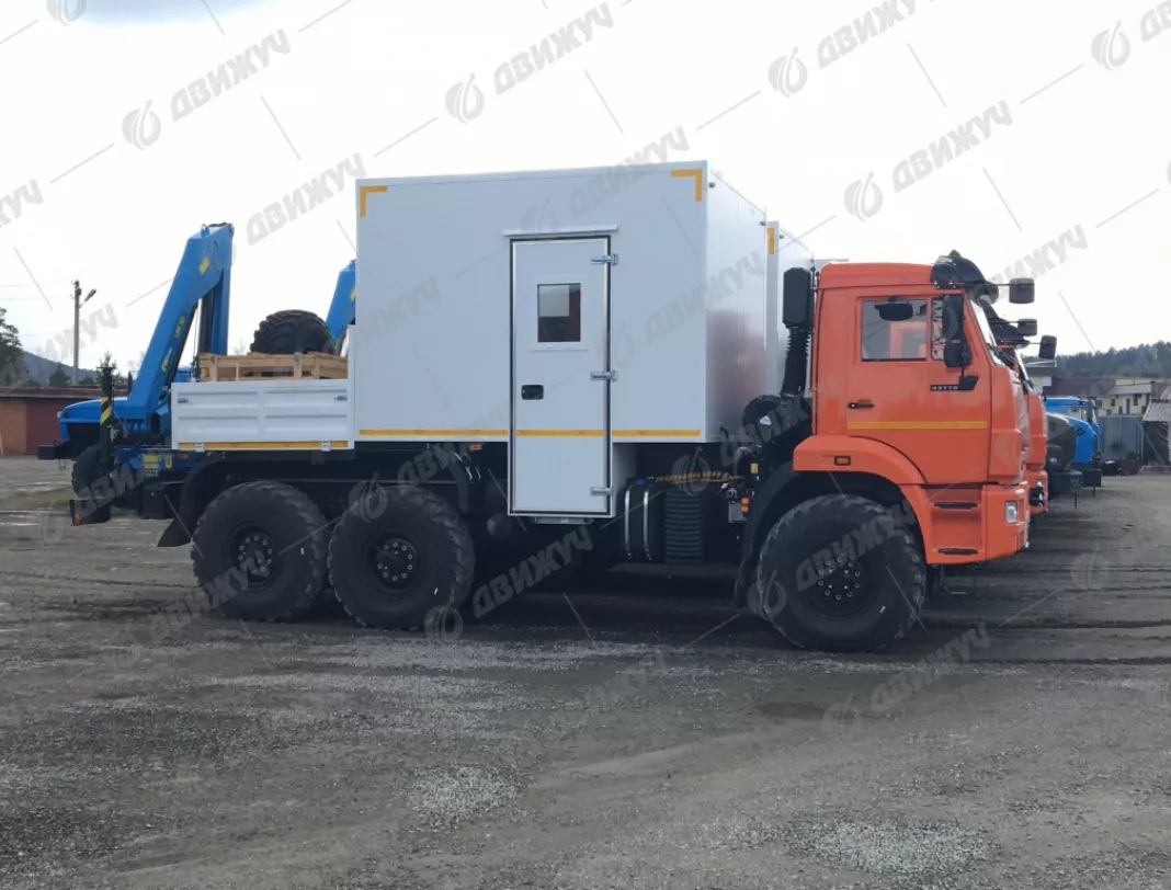 ПАРМ (Мастерская передвижная) на шасси КАМАЗ 43118-50 с КМУ ИМ-50