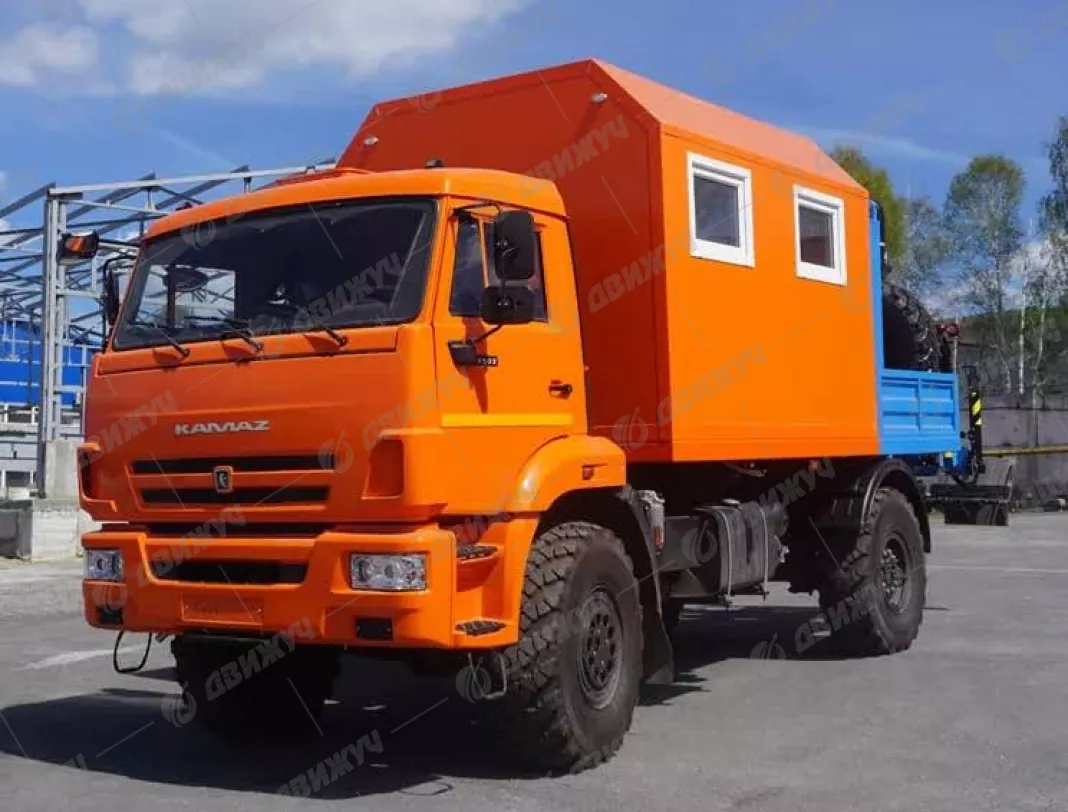 АРОК (Агрегат ремонта и обслуживания качалок) на шасси КАМАЗ 43502 с КМУ ИМ-50