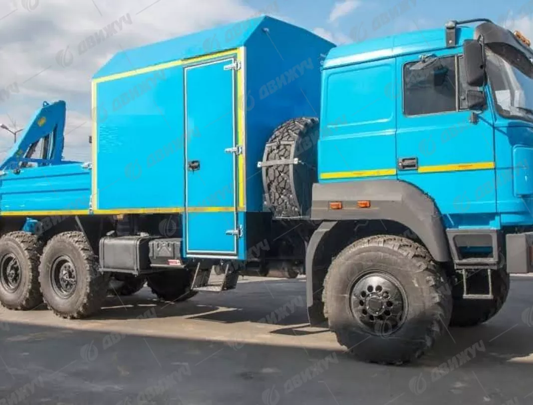 АРОК (Агрегат ремонта и обслуживания качалок) на шасси Урал 4320-80 (бескапотный) с КМУ ИМ-95