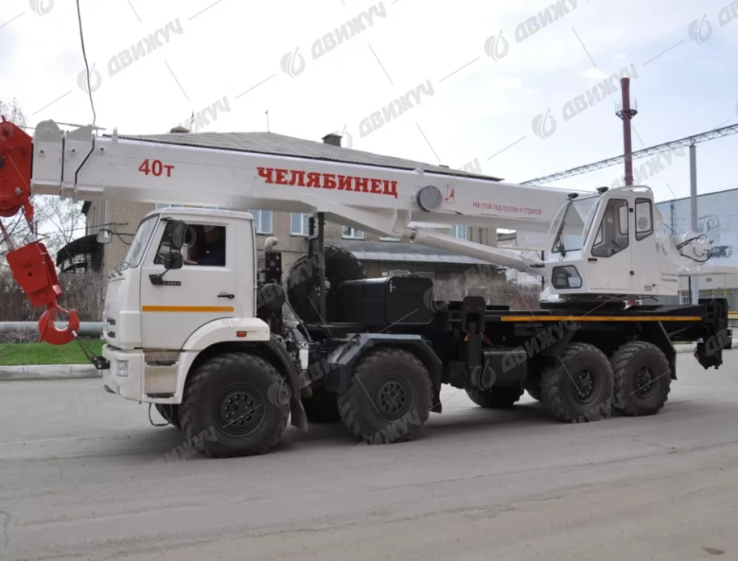 Автокран Челябинец КС-65711М1-34 на шасси КАМАЗ 63501 (8х8)