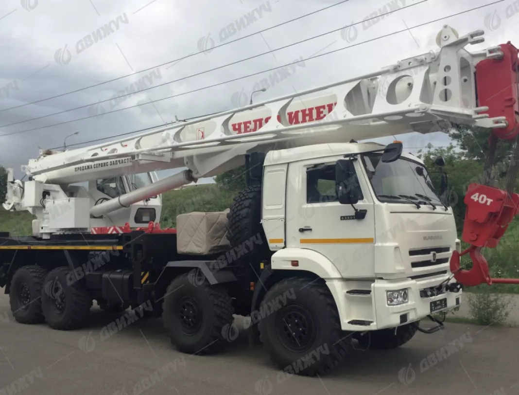 Автокран Челябинец КС-65711М1-34 на шасси КАМАЗ 63501 (8х8)