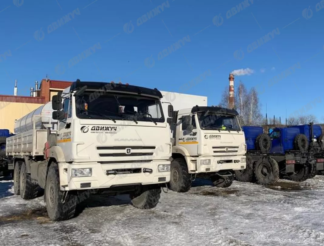 Бортовой КАМАЗ 43118-50 с КМУ PALFINGER РК 6500А + автоцистерна АЦПТ с насосом