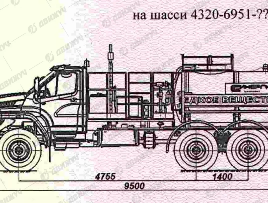  Агрегат кислотной обработки скважин СИН-32 на шасси УРАЛ Next 4320-74 (32 Мпа, диаметр плунжера 125 )