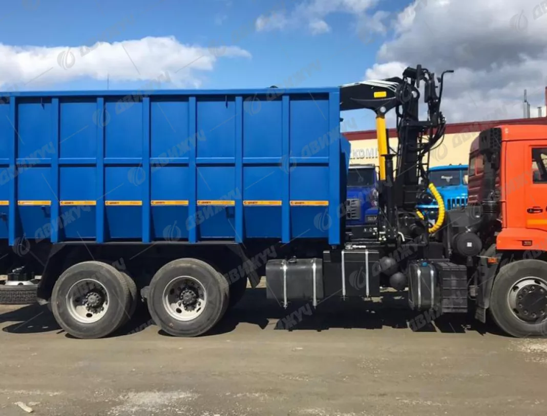 Ломовоз КАМАЗ 65115-50 с манипулятором ГМУ VM10L74