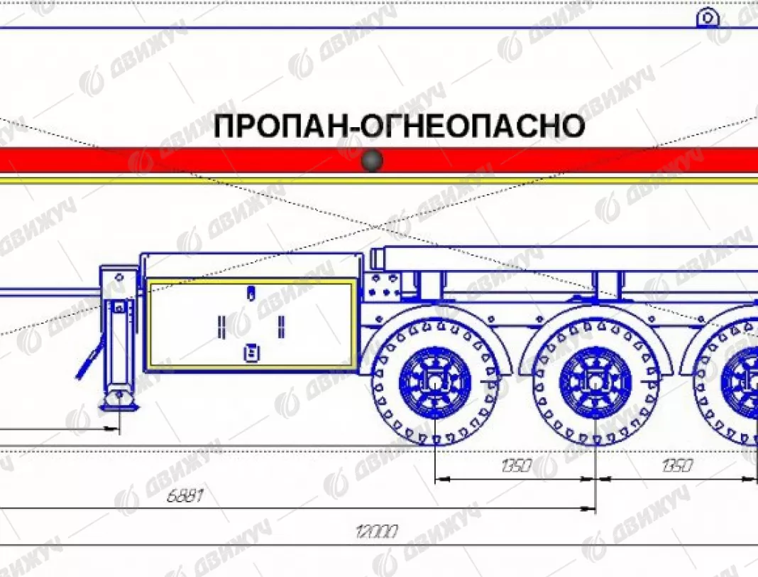 Полуприцеп ППЦТ-44 на осях M.Ceylan 