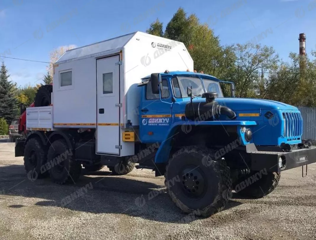 ПАРМ  (мастерская) с КМУ РК-10000 на шасси Урал 4320-60