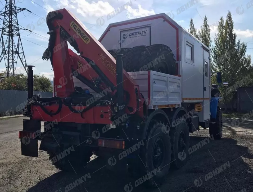 ПАРМ  (мастерская) с КМУ РК-10000 на шасси Урал 4320-60