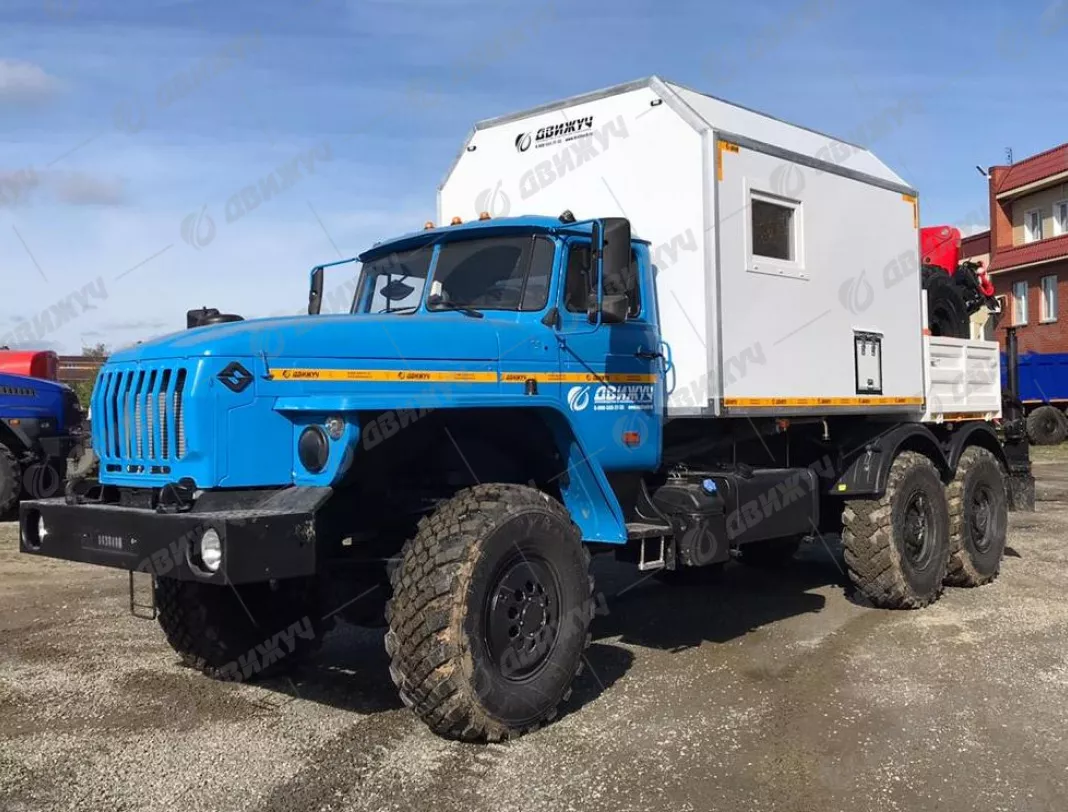 ПАРМ  (мастерская) с КМУ РК-10000 на шасси Урал 4320-60