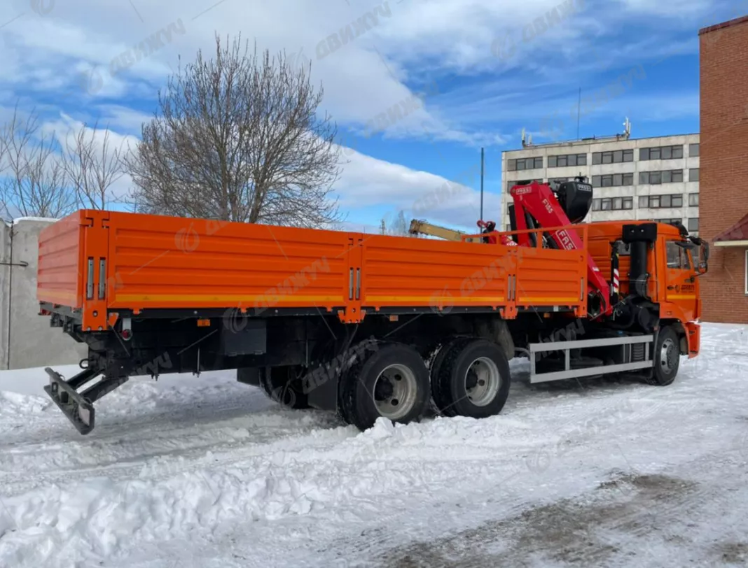 Бортовой КАМАЗ 65115 с КМУ Fassi F155А