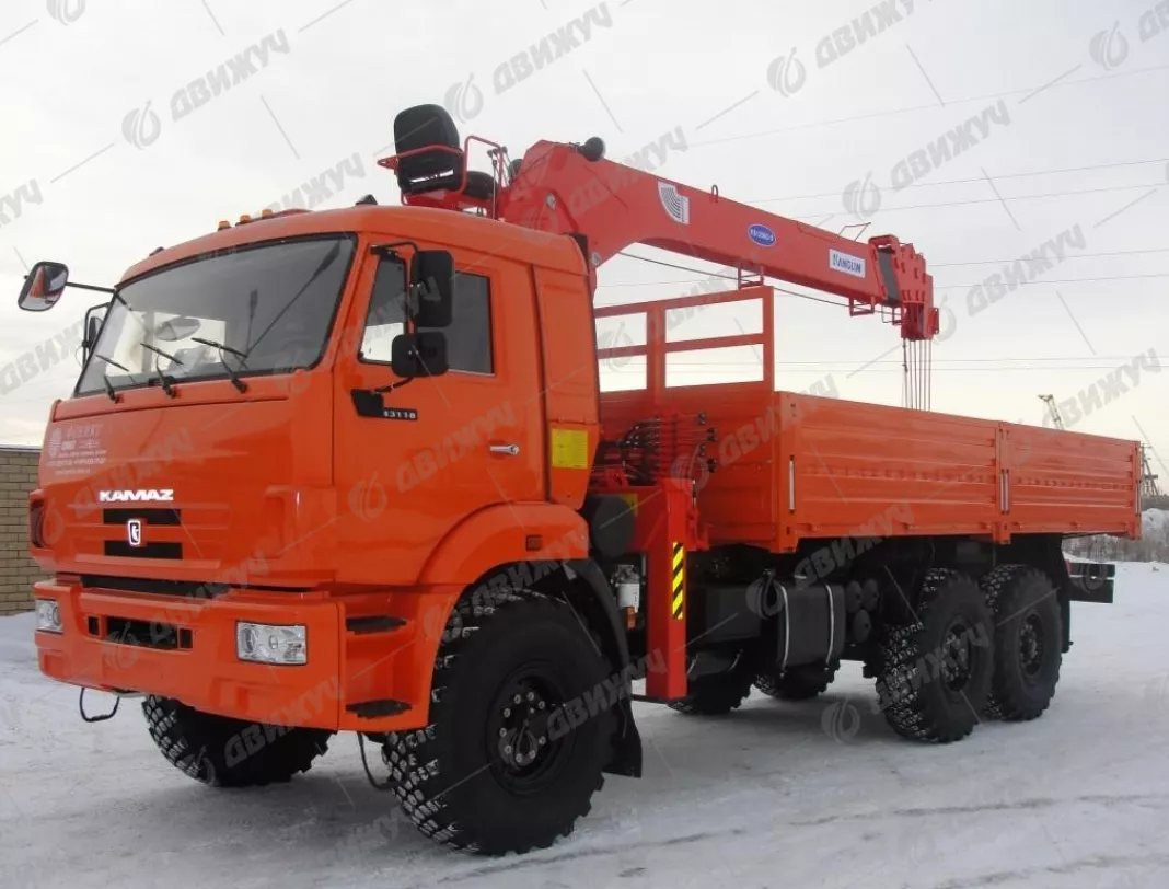 Бортовой автомобиль КАМАЗ-43118-50 с КМУ Kanglim KS1256G-II (тросовый)