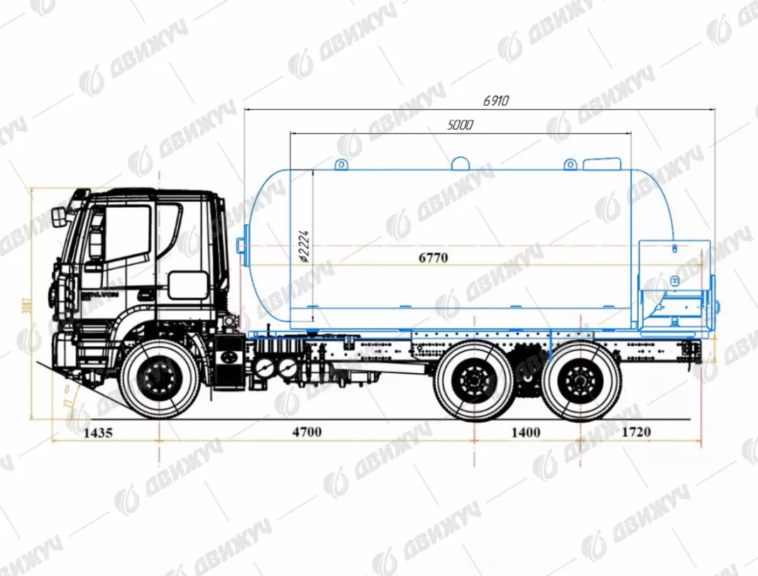 Газовоз АЦТ-22 на шасси HONGYAN (IVECO)