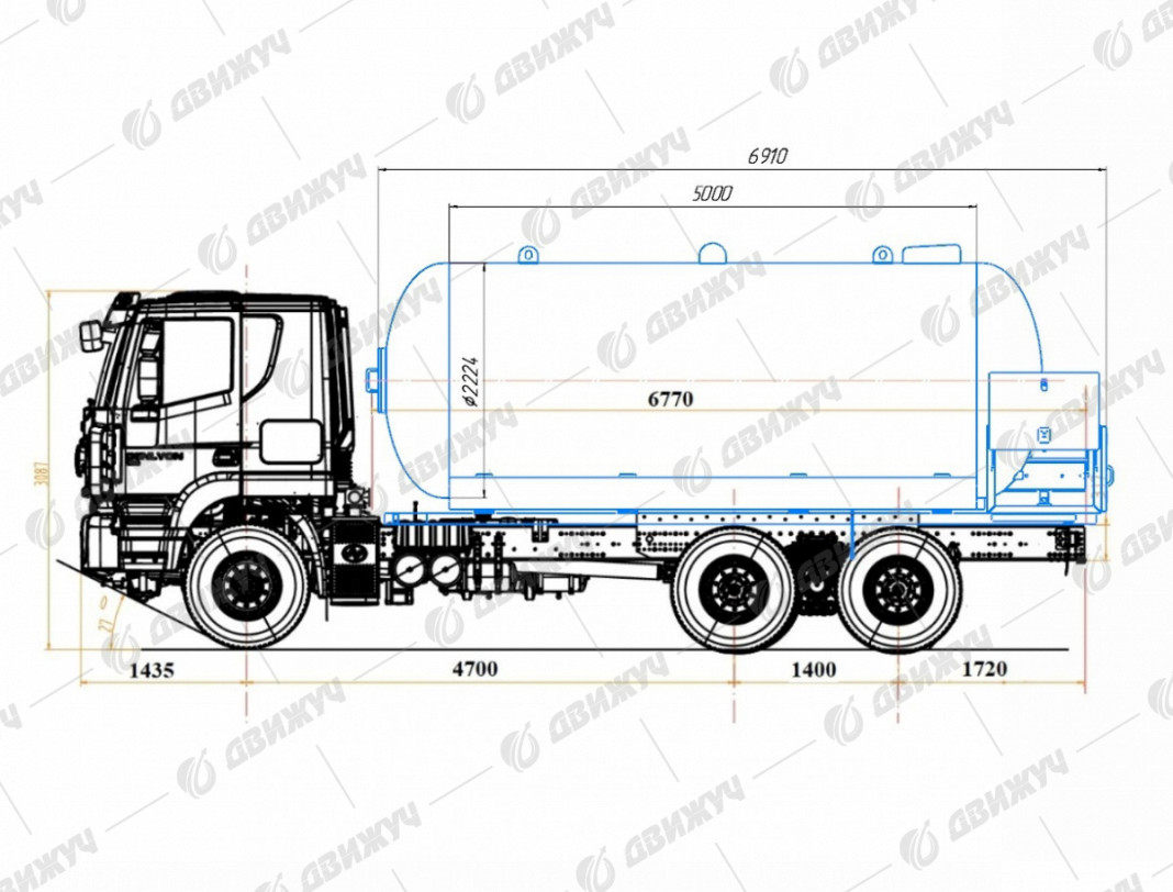 Газовоз АЦТ-22 на шасси HONGYAN (IVECO)