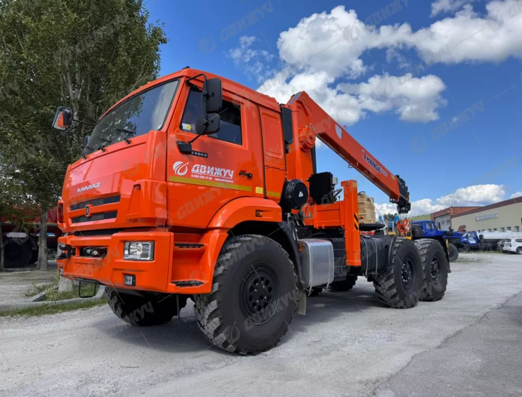 Седельный тягач Камаз 53504 с КМУ HANGIL (Хангил) HGC 986