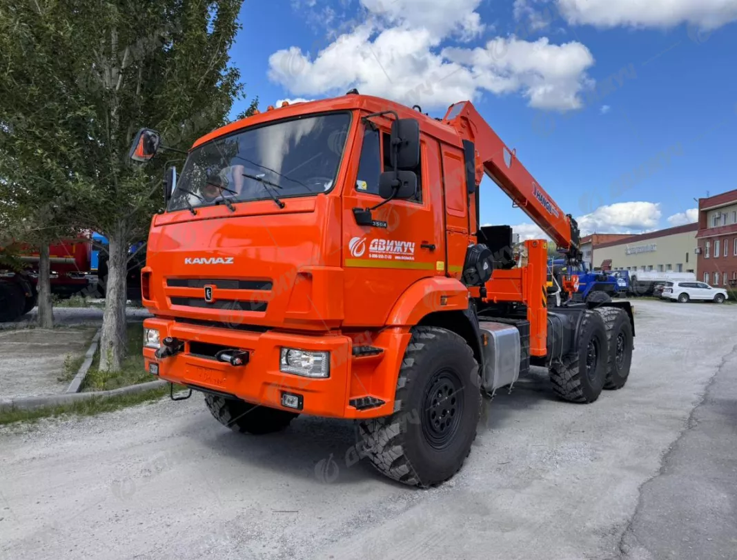 Седельный тягач Камаз 53504 с КМУ HANGIL (Хангил) HGC 986