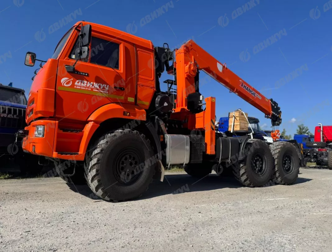 Седельный тягач Камаз 53504 с КМУ HANGIL (Хангил) HGC 986
