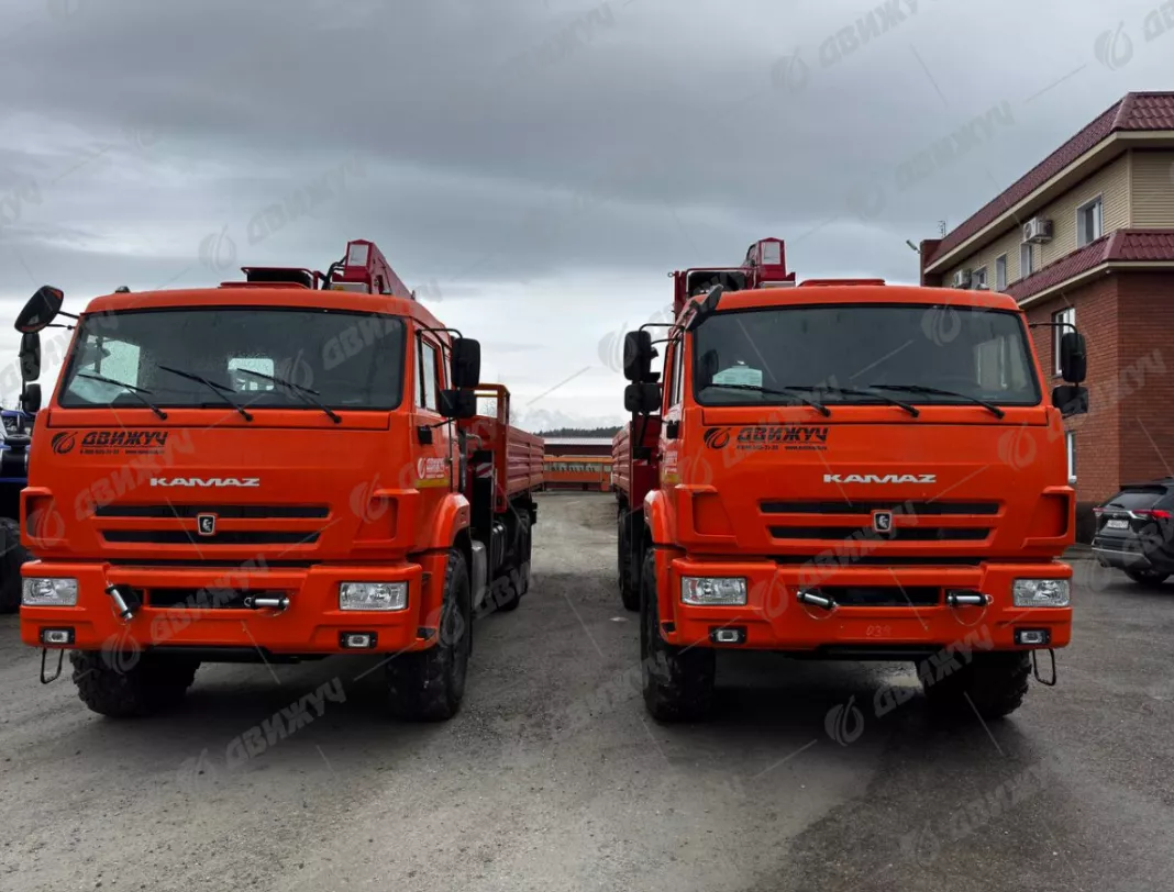 Бортовой Камаз 43118 с КМУ Horyong 216 и сертифицированной люлькой