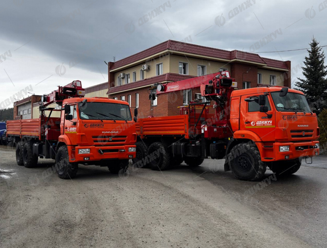 Бортовой Камаз 43118 с КМУ Horyong 216 и сертифицированной люлькой