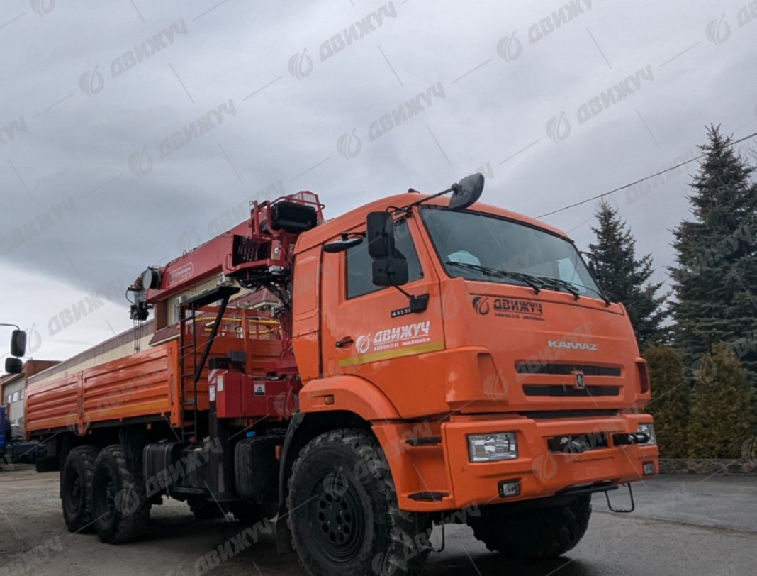 Бортовой Камаз 43118 с КМУ Horyong 216 и сертифицированной люлькой