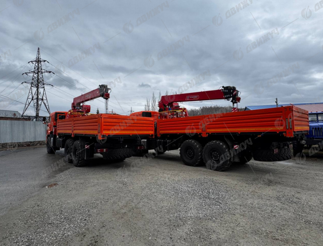 Бортовой Камаз 43118 с КМУ Horyong 216 и сертифицированной люлькой