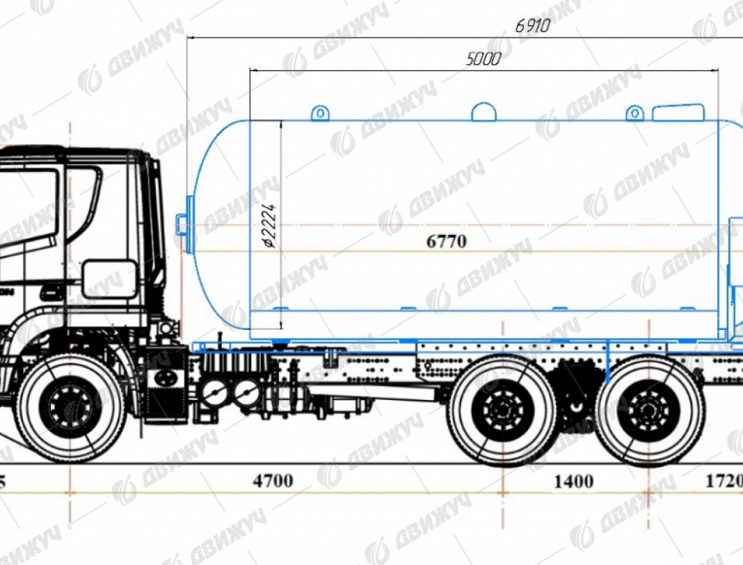 АЦТ-22 на шасси HONGYAN (IVECO)