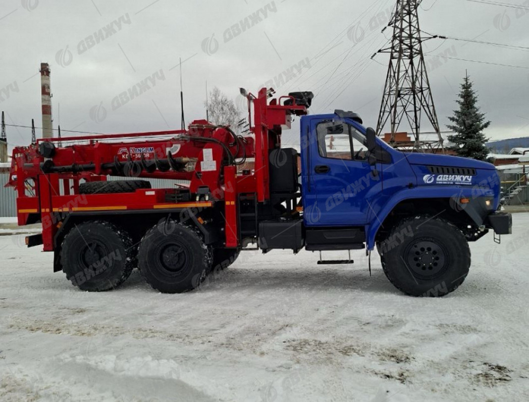 Бурильно-крановая машина БКМ с Kanglim KDC 5600 на шасси Урал NEXT 5557-72