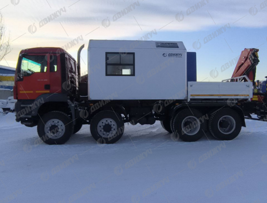 Передвижная ремонтная мастерская ПАРМ на шасси MAN с КМУ ИМ-95