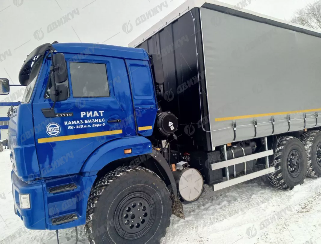 Бортовой тентованный автомобиль на шасси КАМАЗ 43118-76