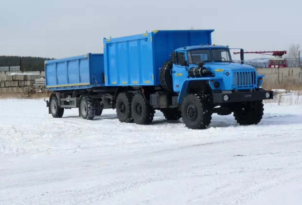 Самосвал-углевоз на шасси Урал 55571