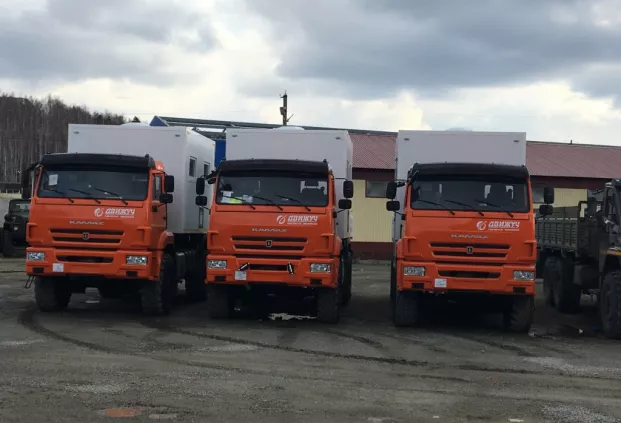 ПАРМ (Мастерская передвижная) на шасси КАМАЗ 43118-50 с КМУ ИМ-50
