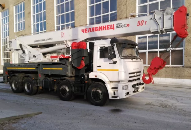 Автокран Челябинец КС-65717-34 на шасси КАМАЗ 63201 (8х4)