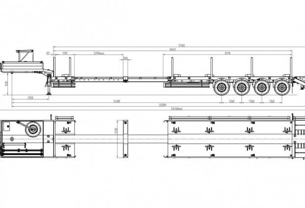 Полуприцеп-тяжеловоз ТСП 94184-0000060