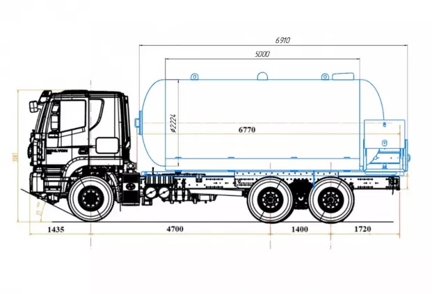Газовоз АЦТ-22 на шасси HONGYAN (IVECO)