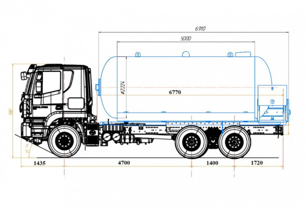 Газовоз АЦТ-22 на шасси HONGYAN (IVECO)