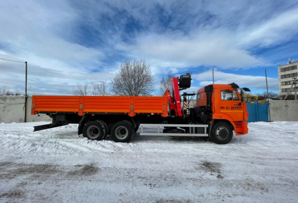 Бортовой КАМАЗ 65115 с КМУ Fassi F155А