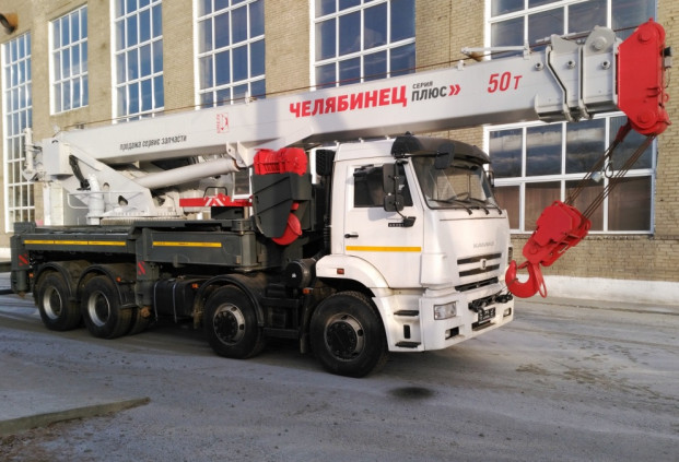Автокран Челябинец КС-65717-34 на шасси КАМАЗ 63201 (8х4)